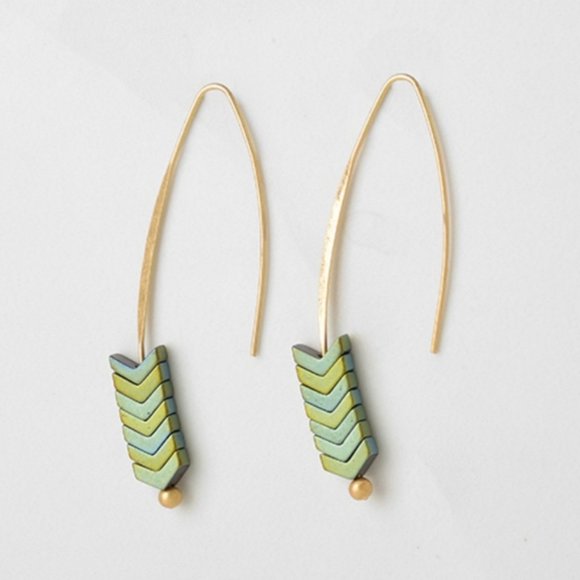 Artisan Moon Jewelry - BOGO Chevron Hematite Earrings